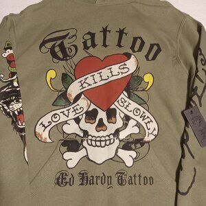 Ed Hardy Love Kills Slowly Men's Hoodie Size XL EHM1380-57 NWT